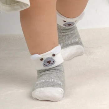 

4pairs Newborn Baby Cartoon Socks For Boys Girls Toddler Infantil Anti-Slip Cotton Animal Sock Bebe Meias New Born Socks 0-24M
