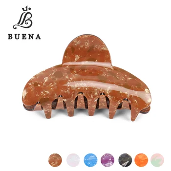 

Colorful Print Hair Clip Acrylic Medium Size Clamp Hair Jaw Claw Clip All Season Gift Side Slide-in Hair Claw LD1030