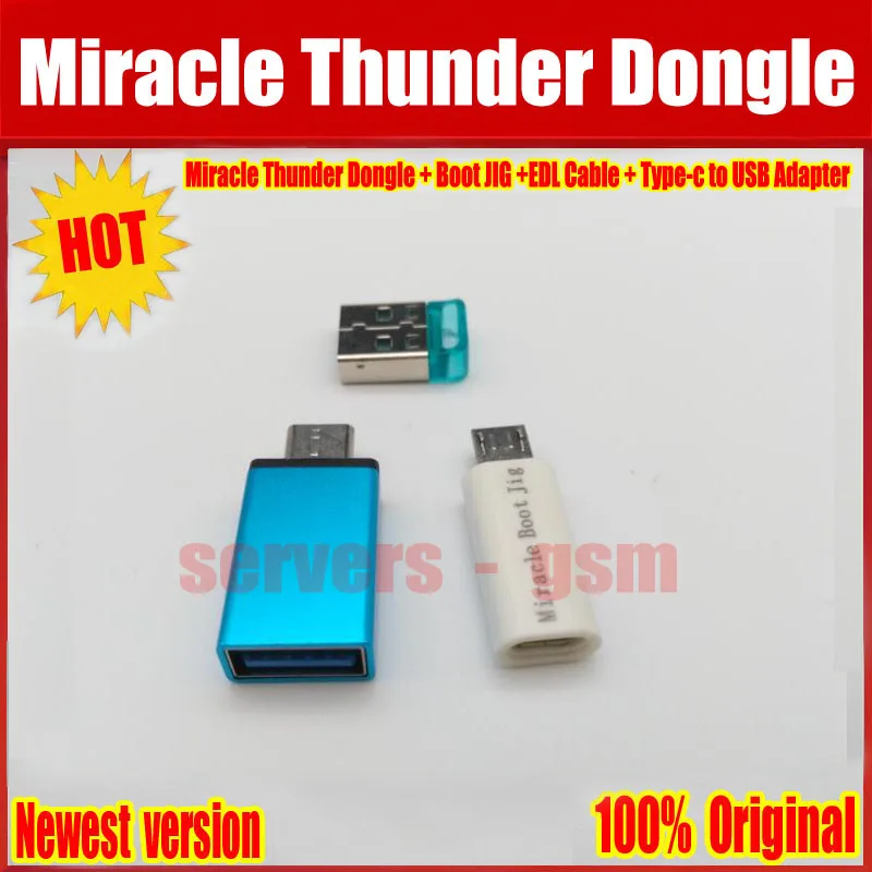 2020 новейший оригинальный Miracle Thunder Dongle + Boot JIG кабель EDL Type c к USB адаптеру|Детали
