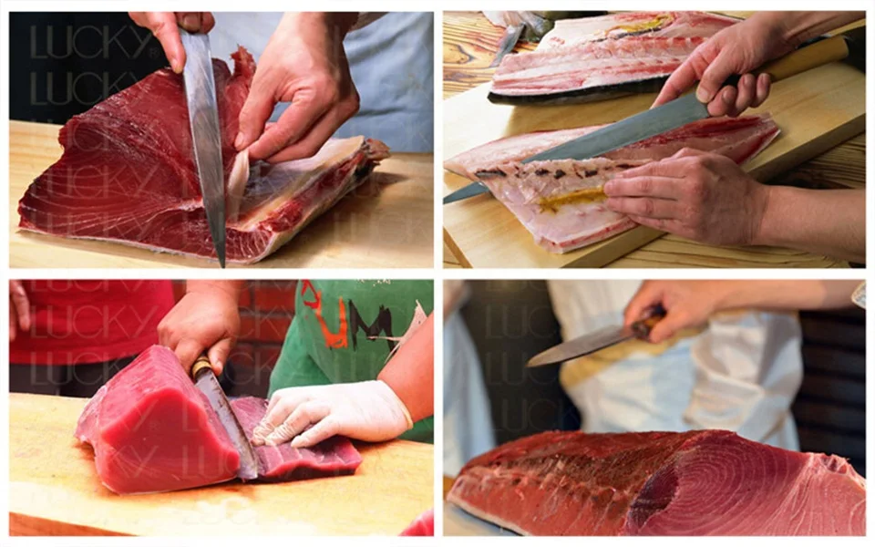 9,5 ''японский нож для суши сашими vg10 из дамасской стали японский кухонный нож шеф-повара с восьмиугольной ручкой 2,1 Г