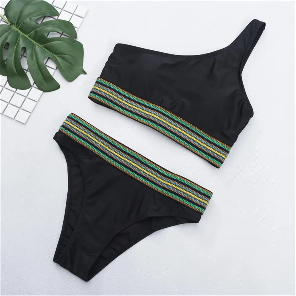 one shoulder strap bikini