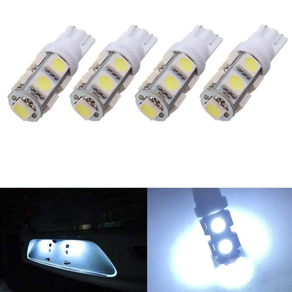 4 шт. T10 W5W 194 921 912 9 SMD 9SMD 5050 светодиодный Автомобиль RV Кемпер светодиодный интерьер боковое освещение фонарь освещения номерного знака лампы белого цвета, работающего на постоянном токе 12 В