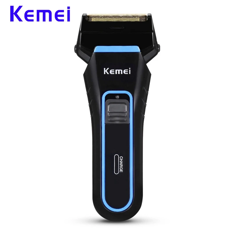 

Kemei 2 Blades Electric Razor Portable Electric Razor Sideburns Cutter Electric Shavers for Men Rechargeable Electric Shaver