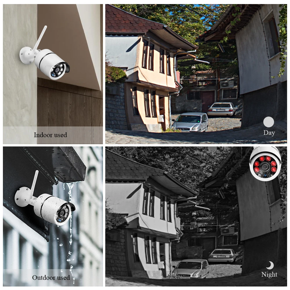 US $89.66 Video Surveillance CCTV Camera Security System cctv Kit Wireless Weatherproof IP Camera HDMI WiFi Recorder 4PCS 1MP IR Outdoor