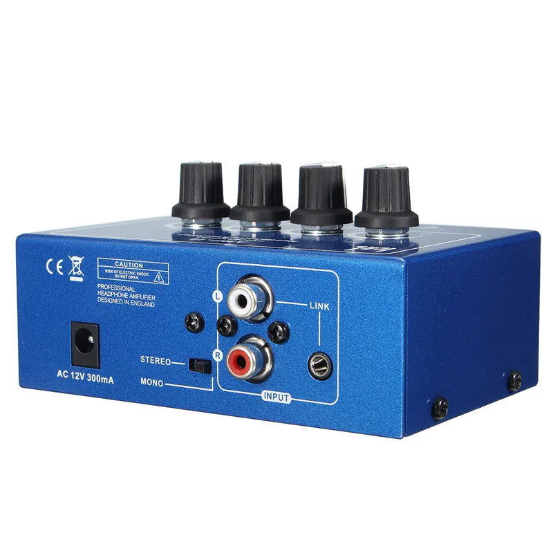 Professional Ultra-compact Earphone Audio Stereo Amp Mixer Mini 4 Channels Headphone Amplifier AMPI4 with Power Adapter Professional Ultra-compact Earphone Audio Stereo Amp Mixer Mini 4 Channels Headphone Amplifier AMPI4 with Power Adapter