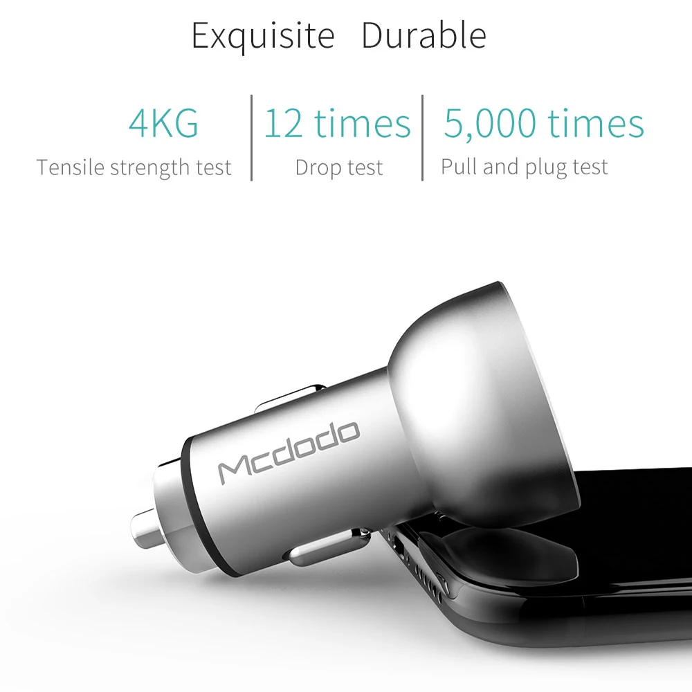 Mcdodo 3.4a المزدوجة usb شاحن سيارة شحن سريع للآيفون 7 8 6 6 ثانية 5 ثانية مع led الرقمية عرض لسامسونج غالاكسي s8 زائد xiaomi