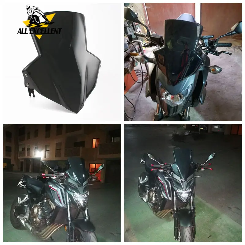 Ветрозащитный экран для Honda CB650F CB 650F 650 F 2014 2015 2016 2017 на лобовое стекло крепление
