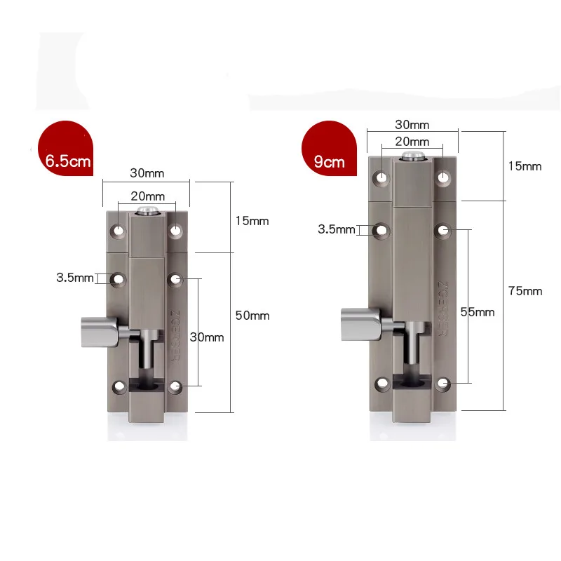 Высокое качество нержавеющая сталь дверной защелка раздвижной замок баррель болт защелка домашнее оборудование безопасности аксессуары