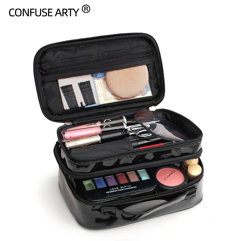 

High Quality Lady's Cosmetic Bags Waterproof Make Up Tools Organizer Pouch Wash Toiletry Vanity Travel Case Box Accessories