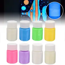 Новинка 8 цветов 20 г светится в темноте акриловая светящаяся краска яркий пигмент DIY граффити для домашнего искусства вечерние украшения стен