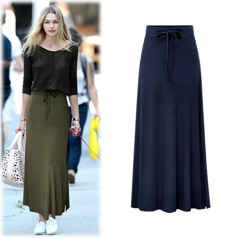 Womens Irregular Elastic Waist Plus Size A-line Cotton Skirts Hip Slim Long Loose Sheds Skirts Bowknot Skirts S-6XL Womens Irregular Elastic Waist Plus Size A-line Cotton Skirts Hip Slim Long Loose Sheds Skirts Bowknot Skirts S-6XL