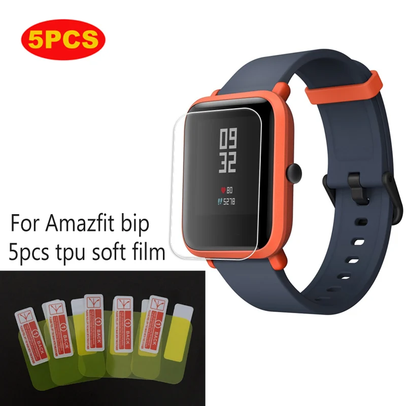 Нейлоновый ремешок-петля для Amazfit ремешок Bip Браслет спортивный дышащий браслет для Huami GTR 47 мм GTS смарт-ремешок аксессуары - Цвет: amazfit bip 5 film