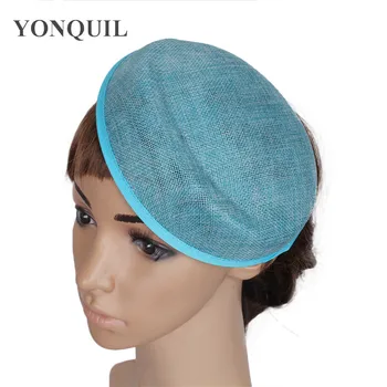 

Turqouoise or multiple colors Imitation Sinamay 18CM fascinator base hat women party headpiece Occasion wedding hair accessories