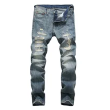 Japanese Style Fashion Men Jeans Retro Blue Destroyed Ripped Jeans For Men DSEL Pants Slim Fit Streetwear Hip Hop Jeans homme Japanese Style Fashion Men Jeans Retro Blue Destroyed Ripped Jeans For Men DSEL Pants Slim Fit Streetwear Hip Hop Jeans homme