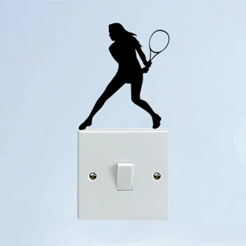 

Tennis Sport Bedroom Vinyl Wall Decal Fashion Home Decor Switch Sticker 6SS0545