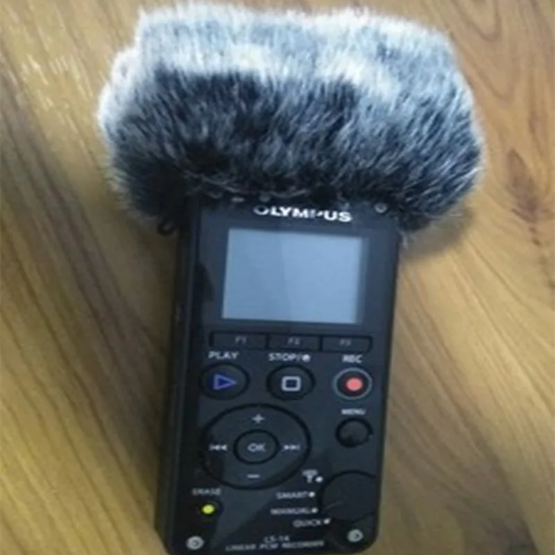 

High quality windshield Outdoor artificial fur wind muff windscreen shield for OLYMPUS LS-14 windscreen shield Deat cat