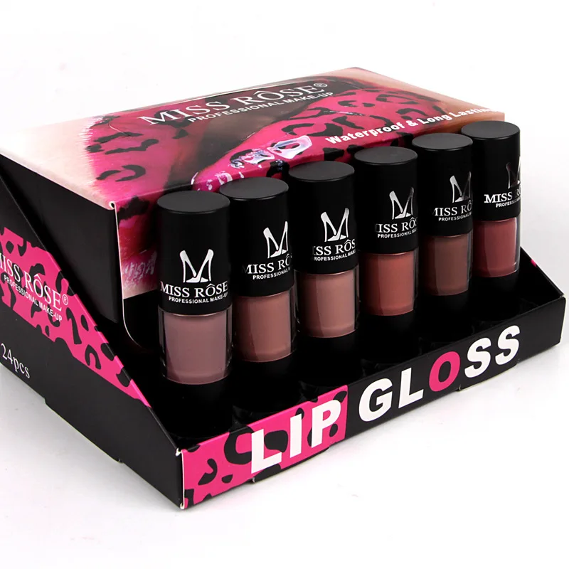 12pcs/lot Miss Rose Matte Lipstick Waterproof Liquid Nutritious Easy to Wear Long-lasting Makeup Lip gloss 12 Color |