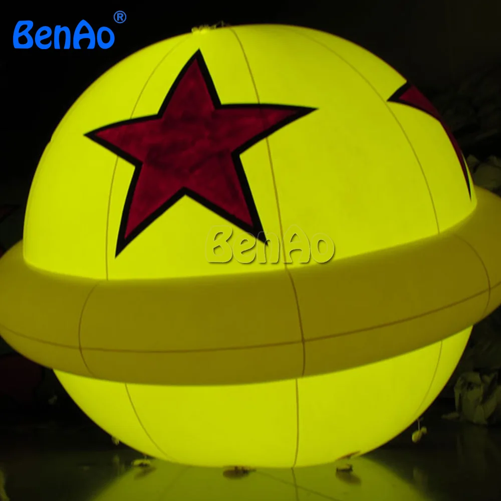 

AO739 BENAO Free shipping LED inflatable ball with star print/Digital Printing large PVC inflatable playground balloon for sale