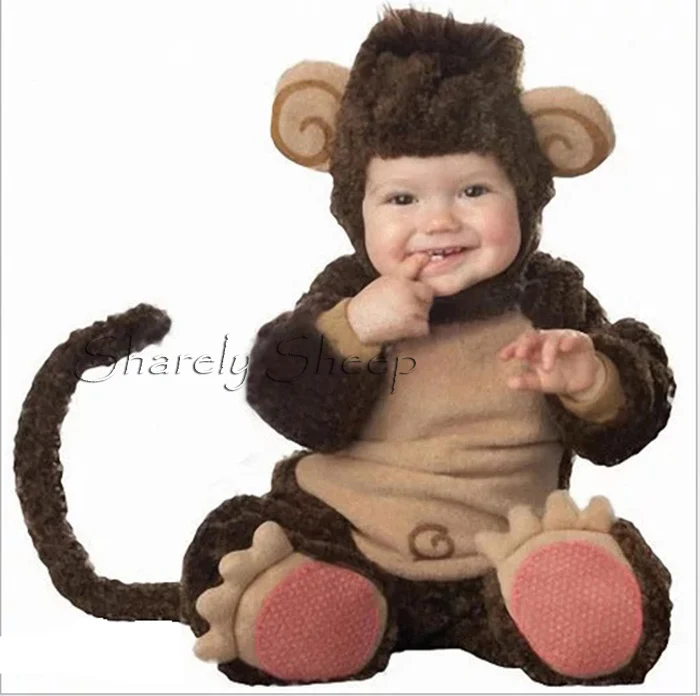 Реквизит для фотосессии для детей от 6 до 12 месяцев, шапка с рисунком+ комбинезон, костюм вечерние костюмы для мальчиков и девочек, комбинезон с обезьянкой и кошкой наряд для фотосессии для младенцев