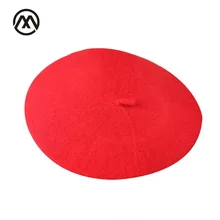 Элегантные теплые красные шерстяные шапки Skullie для женщин на весну и зиму, шерстяной вязаный женский плоский берет, Регулируемая Кепка в стиле хип-хоп, женские шапочки