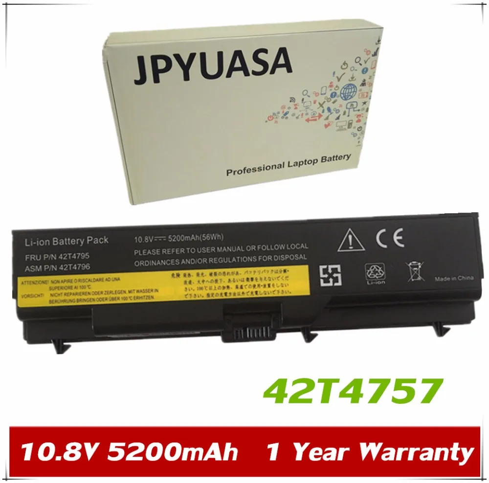 

JPYUASA Battery 42T4737 42T4753 42T4757 For Lenovo ThinkPad T410 T410i T420 T510 T510i T520 T520i W510 W520 51J0499 57Y4185