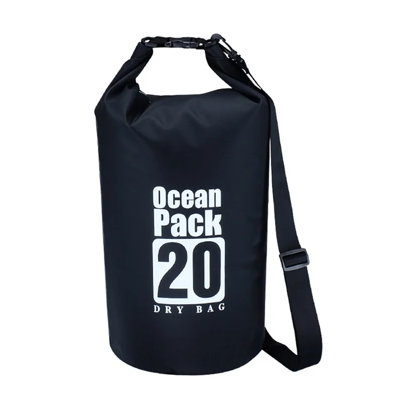 20L BLACK 5L 10L 20L Водонепроницаемая Сумка водонепроницаемая сумка мешок Canoe портативный сухой рюкзак для катания на лодках Каякинг Кемпинг рафтинг hikingвелосипедный - Цвет: 20L BLACK