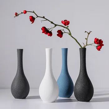 

Wedding Gifts Fashion Flower Vase Ornaments Ceramic Tabletop Flower Vases For Decoration Retro Flower Water Plant Vase Crafts