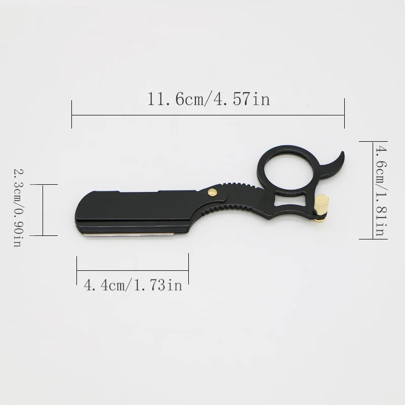HAWARD Straight Razor With 10 Blades Men s Shaving Razor Tool Hair Removal Black And Gold 2