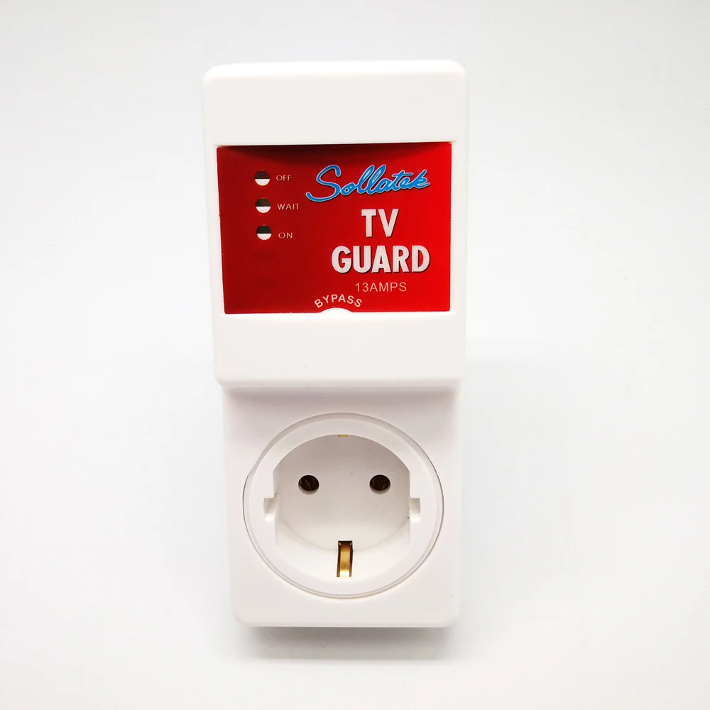 

5A 13A AVS TV Guard High Over Voltage Protector European Socket Surge Spike Protector for All Electronic Equipment