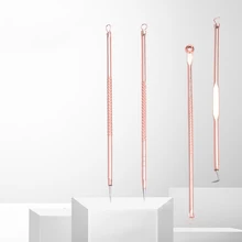 4 шт., для женщин, красота, прыщи, прыщи, Комедон, игла для удаления акне, инструменты для глубокого очищения