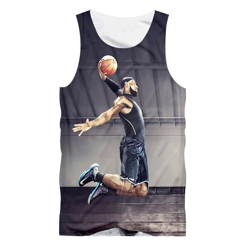 OGKB жилет мужской тренд 3D майка Топы с принтом Баскетбол супер Забавный Плюс Размер хабили мужская летняя футболка без рукавов
