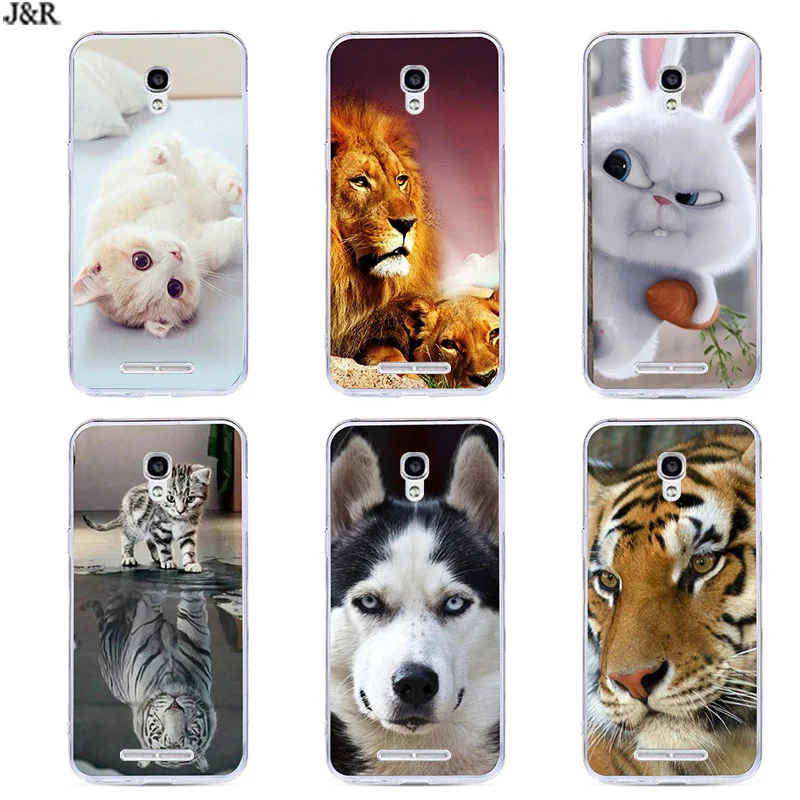 Painted Cover For Alcatel OneTouch Pop 2 M5 Case Silicone Soft TPU Cases 5042 4.5 inch Back Covers Animal Phone Bags |