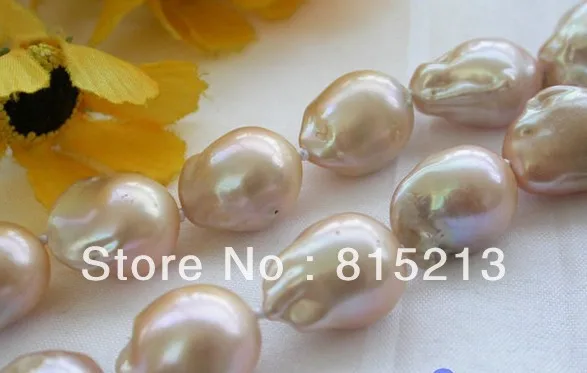

N690 HUGE 18" 24mm pink drip baroque keshi reborn PEARL NECKLACE % Discount AAA