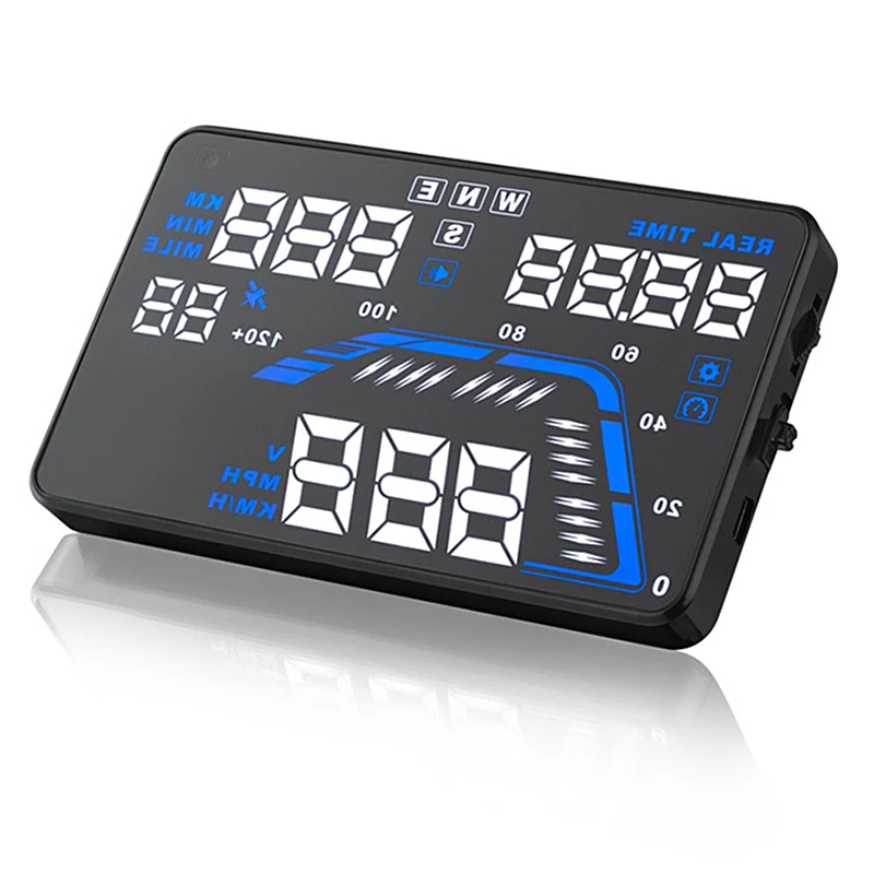 

2016 Hot Car HUD Head Up Display Car Alarm System GPS Digital Car Speedometer Q7 5.5" Car Styling KM/h & MPH Speedometer