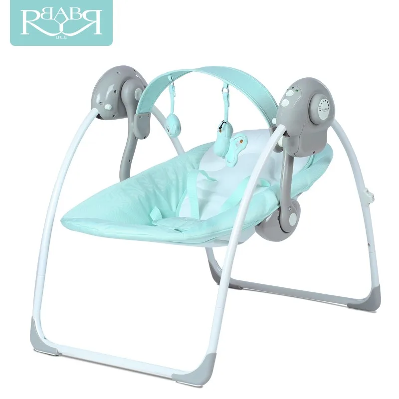Кресло-качалка для ребенка, умная электрическая колыбель, качели для новорожденного, комфортное кресло-качалка - Цвет: Серый