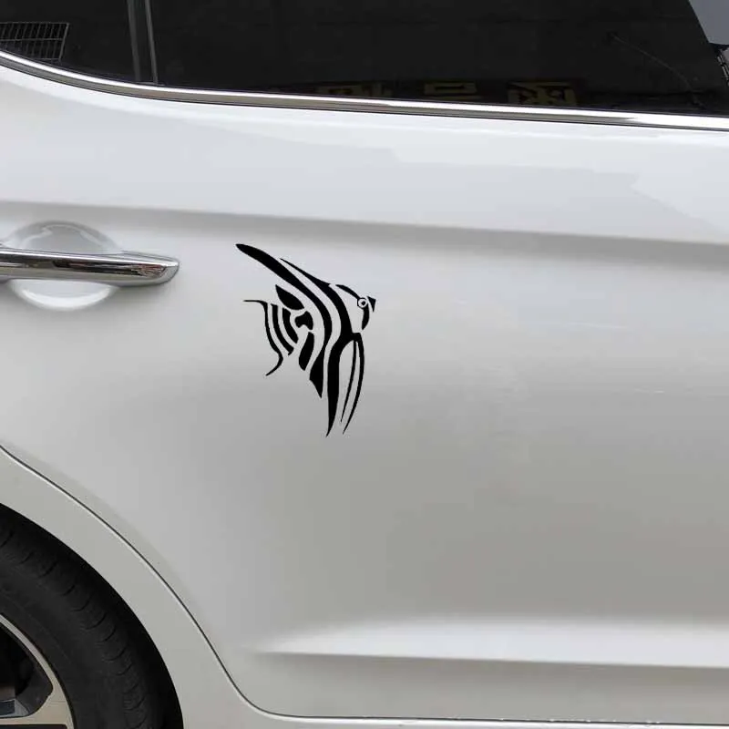 YJZT 12 см * 16 1 Angel Fish Дизайн Наклейка Виниловая пленка для оклеивания автомобилей