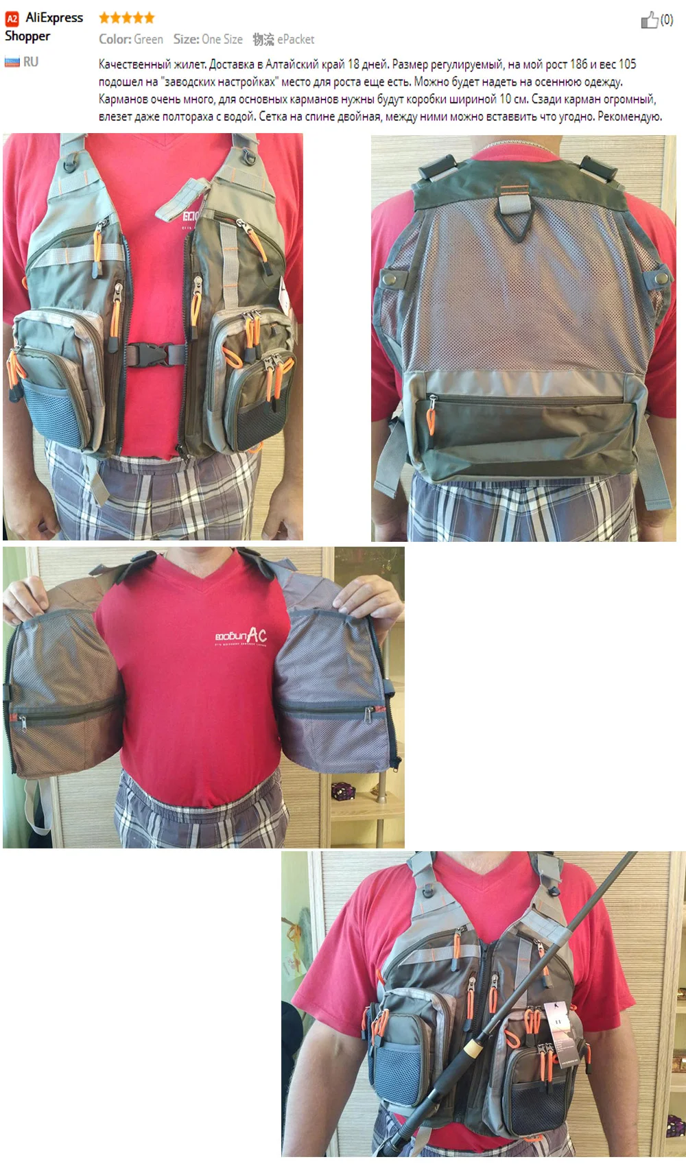 Pesca com Mosca Pacote para Equipamento de Pesca Ajustável para Homens e Mulheres Colete Truta Multifunções Respirável Mochila Tamanho 21 ajustável para homens e mulheres