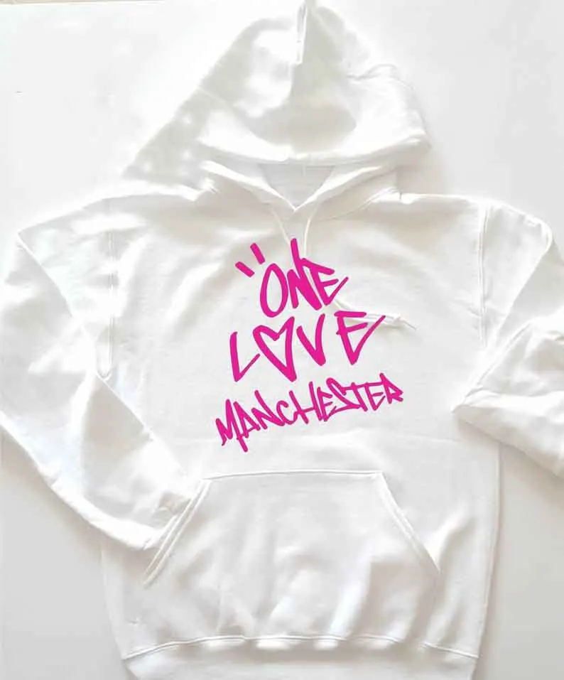 

Sugarbaby New Arrival One Love Manchester Unisex Hoodie Ariana Grande Fan Hoody I see it I like it No tears left to cry Tops