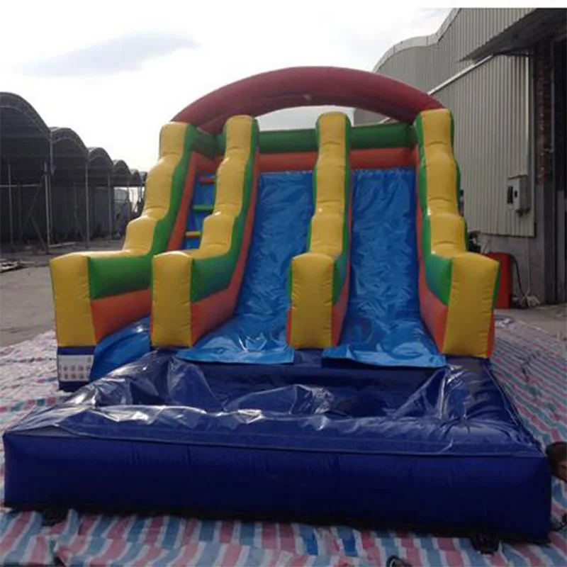 

PVC commercial grade giant adult water inflatable slide/ inflatable slide with pool