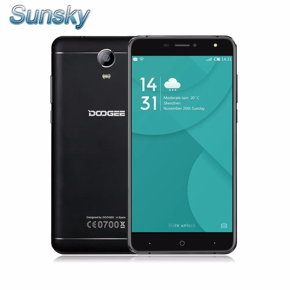 Original Doogee X7 Pro 6 0 inch Android 6 0 Smartphone 2GB 16GB MTK6737 Quad Core