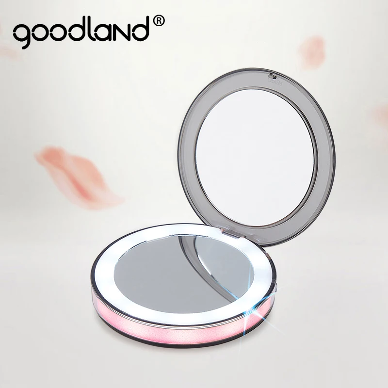 

LED Makeup Mirror with Light Bulb Touch Sensor Vanity light Portable 1X 3X Magnify USB Rechargeable Backlight Lamp on Mirror