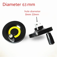 Горячая Распродажа CNC 3d принтер T8 свинцовый винт T6 трапециевидный свинцовый винт диаметр отверстия 8 мм 6 мм Диаметр ручного колеса 63 мм