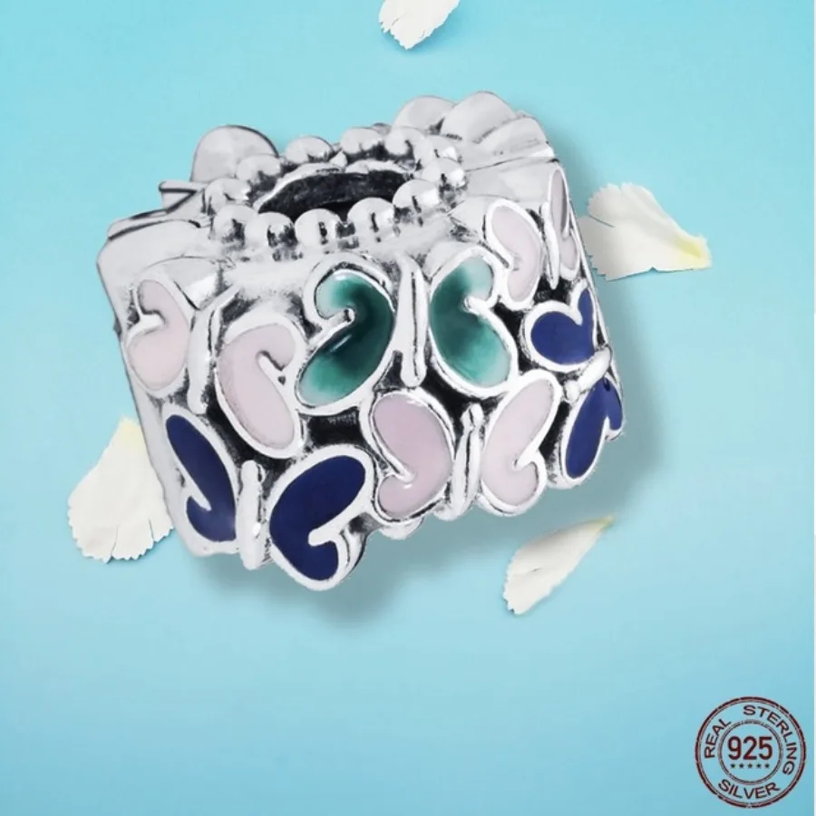 

925 Sterling Silver Bead Butterfly Arrangement Clip Fit Original Pandora Bracelet for Women Jewelry Gift Bead for Jewelry Making
