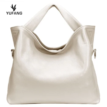 

YUFANG 100% genuine leather handbag for women brand high quality totes ladies fashion daily bucket real leather shoulder bag
