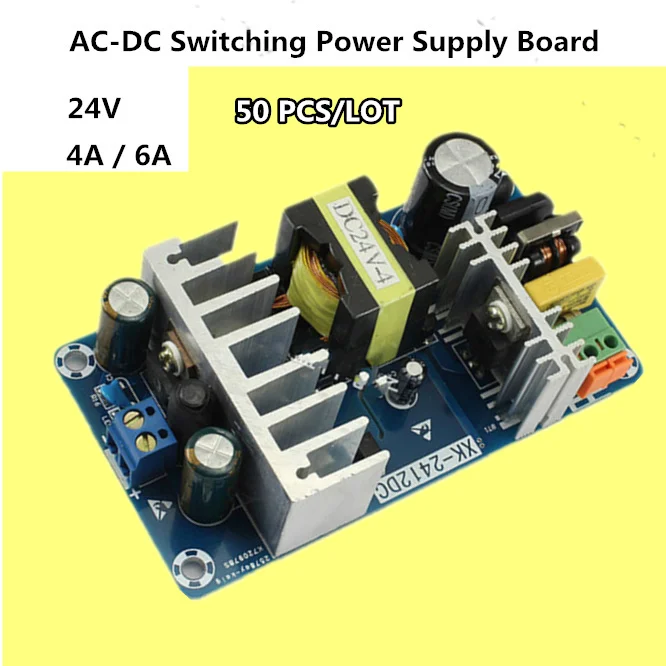 

DHL 50pcs Power Module Power Supply AC 110v 220v to DC 24V 4A 6A AC-DC 100W Switching Power Supply Board 828 Promotion PN35