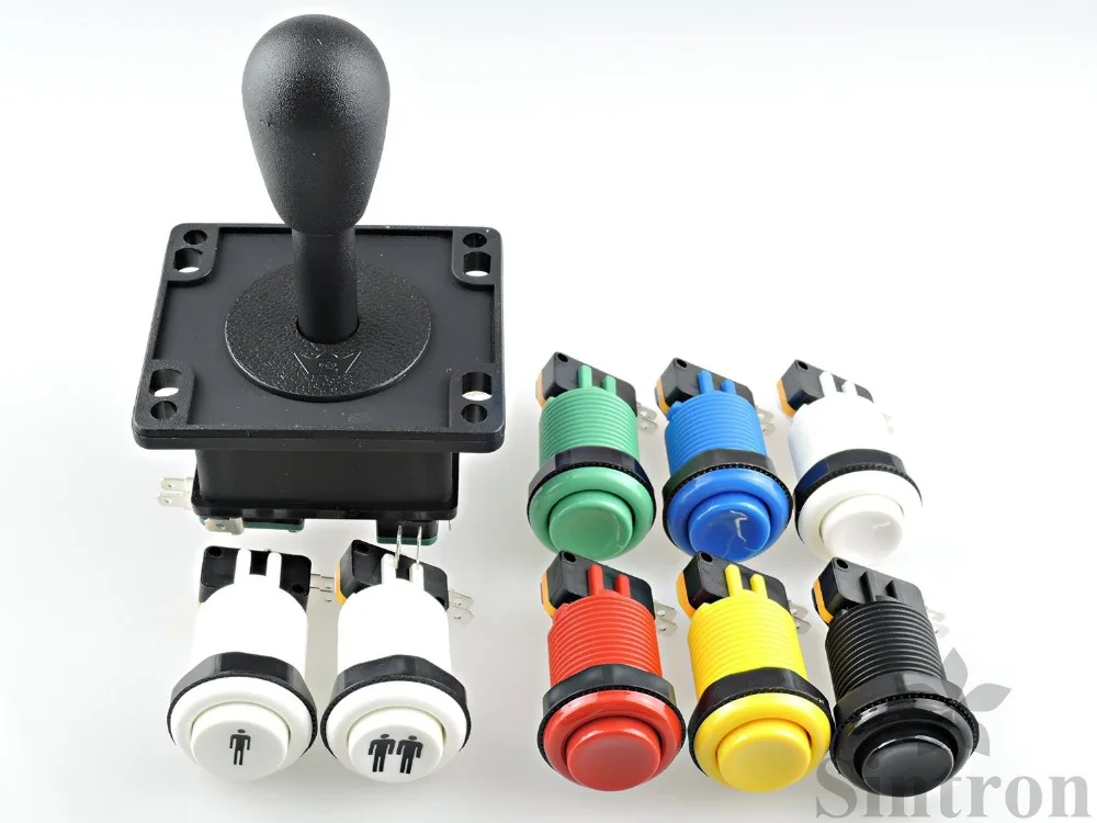 

American Competition Style Arcade Parts Bundles Kit, 1 Joystick, 8 Push Buttons for Arcade Video Game Multicade MAME Jamma Game