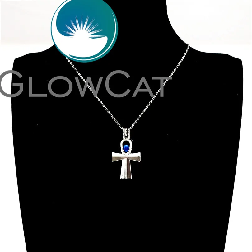 GLOWCAT R K677 Египетский крест АНК бусы Кейдж кулон эфирное масло диффузор