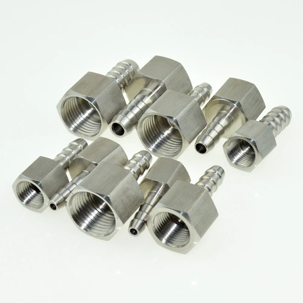 

6mm 10mm 12mm Hose Barb Tail 1/4" 1/2"Inch BSP Female Thread Connector Joint Pipe Fitting SS 304 Stainless Steel Coupler Adapter