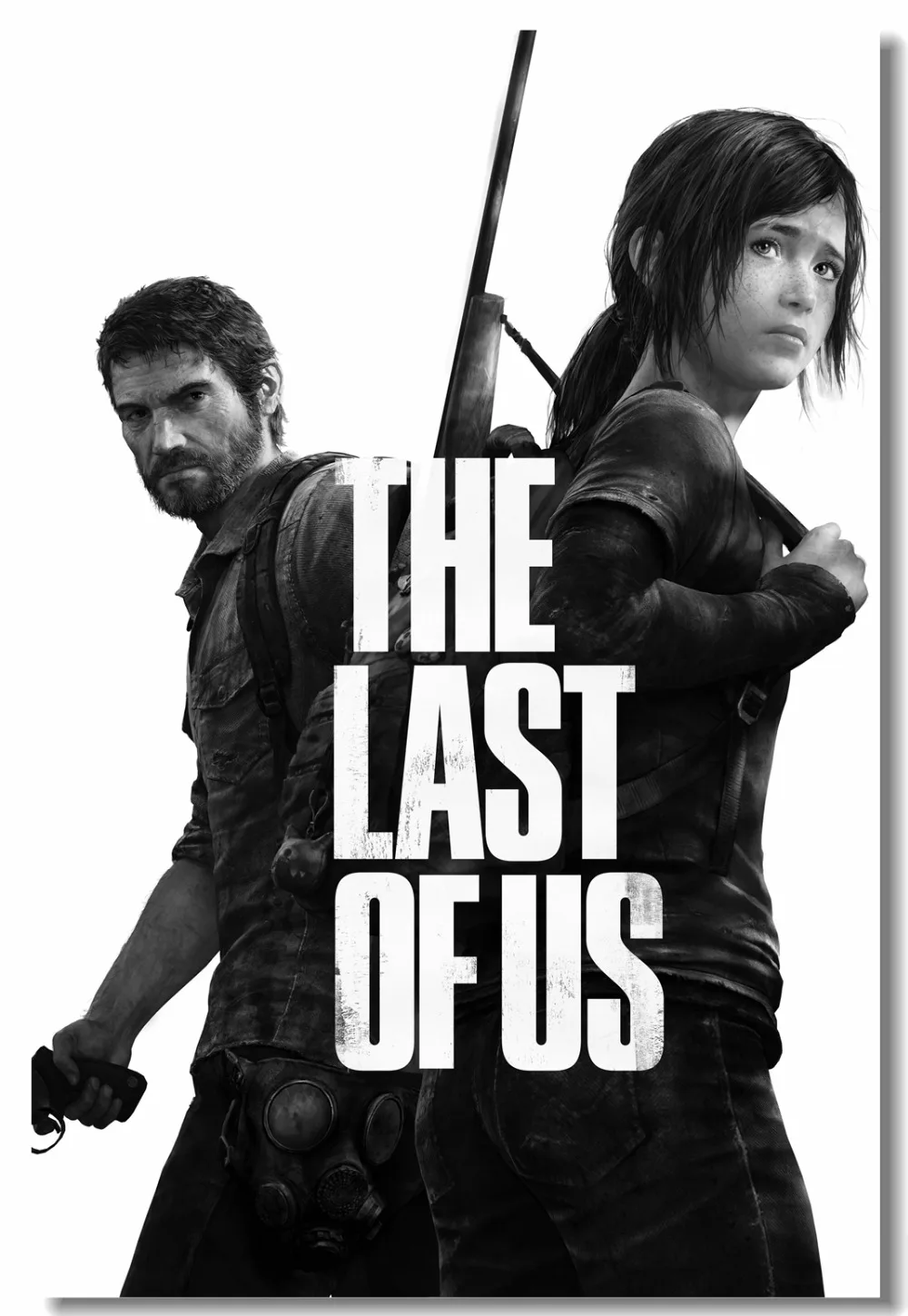 Custom Canvas Wall Decor Joel Ellie Poster The Last Of Us Wallpaper Black  And White Wall Sticker Mural Bedroom Decoration #0577# - AliExpress