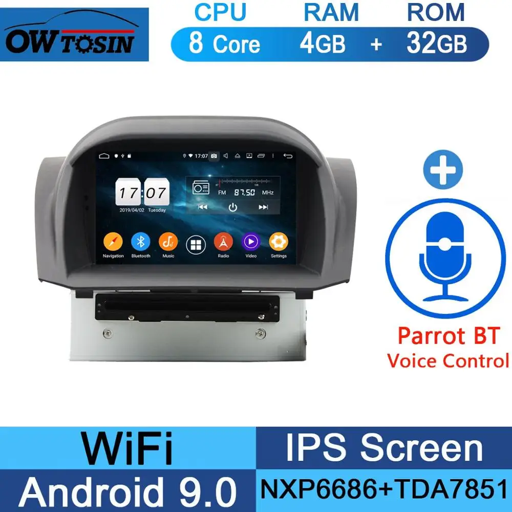 " ips 8 ядерный 4 Гб ram+ 64 Гб rom Android 9,0 автомобильный DVD радио gps для Ford Focus 2012 2013 DSP CarPlay Parrot BT - Color: 32G Parrot BT